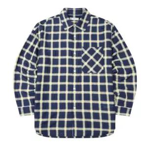 [롯데백화점]본 남성 S/S 체크 패턴 오버핏 셔츠 네이비 BN4MBA673NY