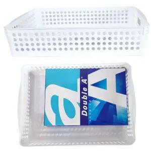 직사각 바구니 9호 40x29x8.5cm 서류/수납함 보관함 정리 바스켓 플라스틱 사각 손잡이 소품 주방 프라스틱