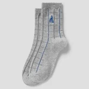 [AK수원점] [빈폴] 남성 체크 중목 양말 - 라이트 그레이 BE61KTM152 026