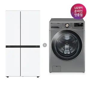 LG 디오스 AI 오브제컬렉션 냉장고 (양문형) + LG 트롬 세탁기 (S836MQQ012 + F24VDLPR)