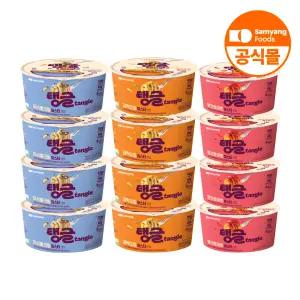 [삼양식품]큰컵 탱글 단백질15g 파스타 3종 12입 (갈릭오일4입, 머쉬룸크림4입, 청크토마토4입)