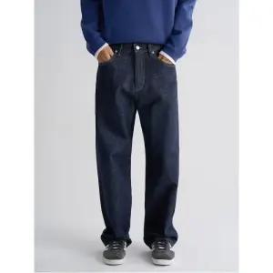 [에잇세컨즈] 에센셜 세미와이드 핏 데님 팬츠 - 네이비 (456121MM4R)