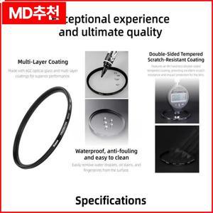 카세 AGC 광학 유리 MCUV CPL 52/55/58/62/67/77/82/49mm 카메라 렌즈 필터 원형 편광 12층 코팅