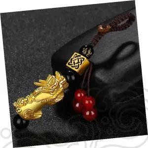 전통 매듭 장식 용 문양 조각 목재 열쇠고리 스트랩 장신구 선물 포장 증정