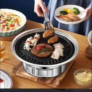 캠핑 숯불화로 가정용 미니화로 바베큐그릴 로스구이 삼겹살판 바베큐화로 35cm L080