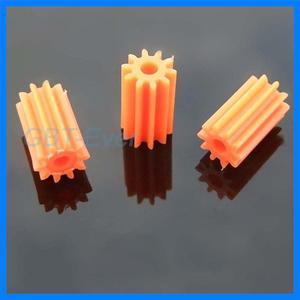 플라스틱 기어 확장 화이트 오렌지 레드 기어 직경 6mm 10 톱니 기어 피니언 2mm 구멍 DIY 장난감 부품 액