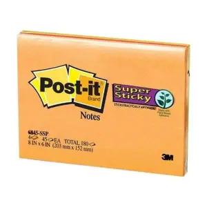 3M 143JYK63 포스트잇 미팅노트 6845-SSP 4개입 점착식 메지/203x152 팩(1개입)