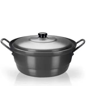 국솥 경질 냄비 찜솥 찜냄비 튀김 곰솥 뚜껑있음 45cm/전골 탕 솥 대형 양수 식당 국 찌개 가벼운 업소용