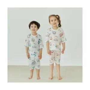 잠자는고양이 칠부실내복(2color)