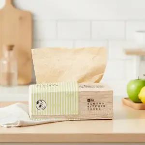 휴홈 무표백 대나무 뽑아쓰는 키친타올100매 12팩(1200매)