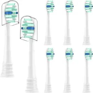 SAREAL 필립스 소닉케어 ProtectiveClean 4100 5100 5300 6100 전동 칫솔용 교체용 칫솔모  8개