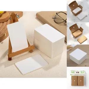 (7x11) 양면 종이 카드 100매/글씨/연습/손글씨/메시지/무지/감사/두꺼운/캘리그라피용/용지/백색/캘리