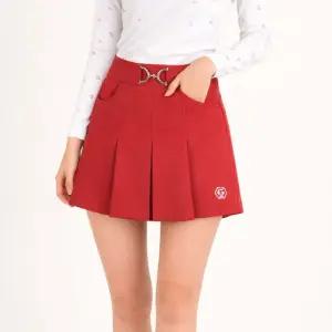 YH-52 벨트 장식 포인트 플리츠 스포츠 랩 스커트 봄 신상 여성 골프 웨어 반 바지