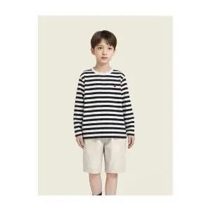매장정품 [빈폴키즈] 스트라이프 긴소매 티셔츠 블랙 (BI5841 246433