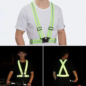 야광 형광 안전조끼 빛반사 엑스밴드 조깅 라이딩 교통안전 야간작업용