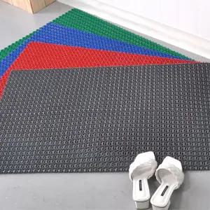 현관문 신발장 빗물 흙털이 매트 57x44cm PVC S자 조립매트 이발소 업장용 논슬립 업소용