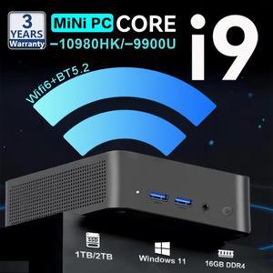 코어 i9 10980HK 윈도우 11 프로 미니 PC 컴퓨터 16/32GB 램 1TB/2TB M.2 SSD 4K HD 60Hz 타입-C 게이밍 데