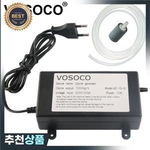 VOSOCO 오존 발생기 물 공기 청정기 과일 야채 고기 깨끗한 물고기 탱크 주방 화장실 탈취 1000mg