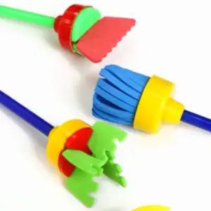 스펀지빗자루도장 물감찍기도구 스펀지물감스탬프 EVA브러쉬 4종세트