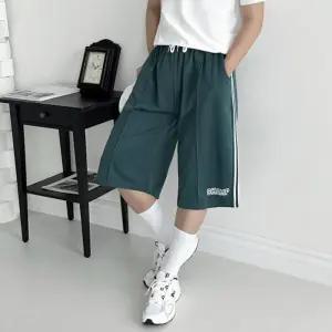 남성 투라인 와이드 버뮤다 편안한 허리밴딩 7부 8부 트레이닝 양쪽포켓 반바지