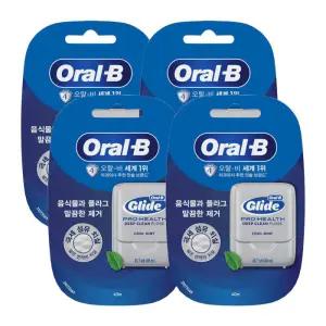 오랄비 글라이드 딥 클린 치실 40m 4개