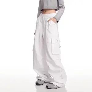 흰색 팬츠 바지 남사친 캐주얼 댄스 와이드 일자 재즈 카고 힙합 트레이닝 운동복 admr1