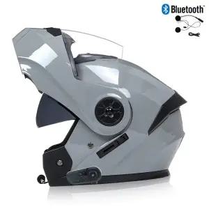 남녀공용 오토바이 DOT 인증 이중 렌즈 모듈형 헬멧 모듈형 플립 헬멧 헬멧내부 바이저 블루투스 포함