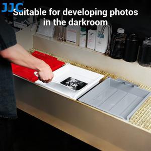 호환 JJC 암실 필름 현상 트레이 세트 (인화 집게 포함) 대형 사진 처리 액세서리