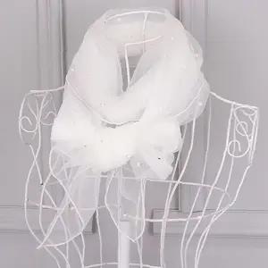 국내제작 망사원단 진주장식 졸업행사 여름시즌 중장년층 고급스러운 목걸이형 소품