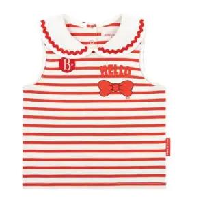 [롯데백화점]베베드피노 BP52TC216 헬로 리본 베이비 스트라이프 슬리브리스 티셔츠