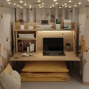 이층 침대 테이블 학생 선반 사이드 기숙사 베드 미니 간이 책상 벙커침대