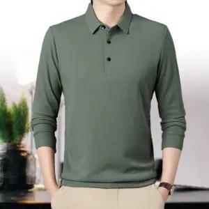 남자 봄 가을 간절기 카라 긴팔티 와플 무지 베이직 디자인 카라티 골프티 데일리 박스포장