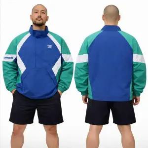 [셀러허브]엄브로 팝러쉬 컬러블럭 스탠넥 아노락 / BLUE UR123CWT34 (S46342808)