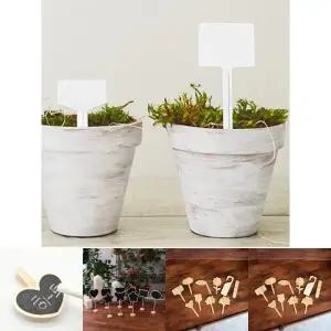 (50개) 가드닝 화분네임텍/이름표/화분/사각형/푯말형/재사용/가능/꽂이형/정원/데코용/가정용/실내/베란다