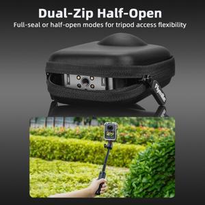 호환 플라이마일 케이지 DJI 오즈모 360 액세서리 프레임 휴대용 미니 가방 하드쉘 핸드백 (카라비너 포함)