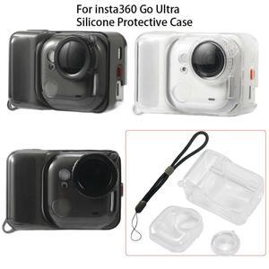 호환 Insta360 GO용 투명 보호 케이스 세트 울트라 충격 방지미끄럼 실리콘 렌즈 커버 카메라 액세서리 202
