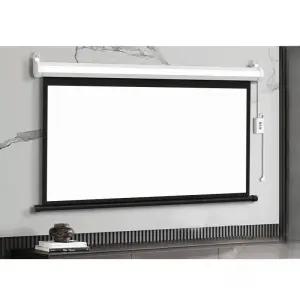 전동 리모컨 롤 인치 전기 자동 빔프로젝터 스크린 대형 빔스크린