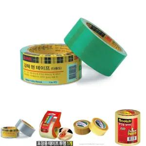 3M 스카치 강력 면 테이프 971 녹색/포장/테이프/이사/박스/작업/용/택배/3M/다용도/청색/면테이프/업무용