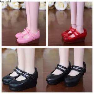 호환  Blythe 인형에 대 한 인형 신발 Licca 제니 인형 집 샌들에 대 한 16 플라스틱 웨지 뒤꿈치 신발 16