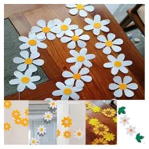 데이지 펠트 가랜드 6종 화이트 옐로우 봄 장식 플라워 화사 파티소품 인테리어 벽장식 컬링리본 생일