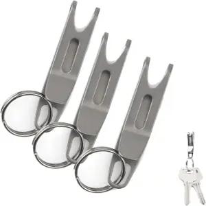 열쇠고리가 있는 TONYFY 미니 티타늄 합금 걸쇠 열쇠용 아웃도어 기어 포켓 서스펜션 클립 걸이 도구