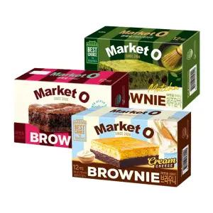 마켓오 브라우니 3종 세트 브라우니+크림치즈+제주말차 240g (총 3개)