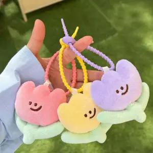 스마일 튤립 인형키링 3종 플라워 컬러 가방고리 꽃 실리콘고리 튤립 스마일 플라워 인형키링 열쇠고리