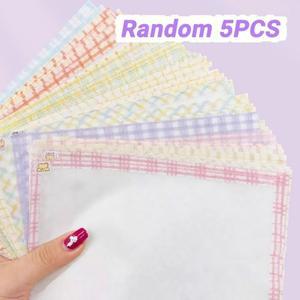 5개입 라이트 트랜스미션 펄러 비즈 베이킹 천 DIY 내열성 다림질 시트 퓨즈 견고한 매트