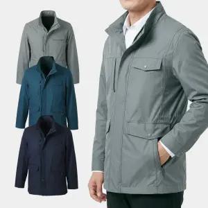 남성 봄 가을 멀티 포켓 사파리 점퍼 자켓 LCW07 중년