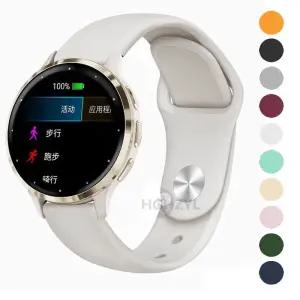 여성용 실리콘 스마트 워치 스트랩 손목 밴드 Garmin Venu 3S 2S Forerunner 165 265S 255 팔찌 시계 18mm