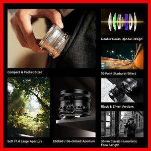 브라이트인 스타 MF 35mm F1.4 풀프레임 수동 초점 프라임 렌즈 미러리스 카메라 소니 E ZVE10 니콘 Z 캐논