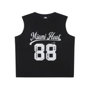 [NBA] NBA MIA 넘버링 쿨 슬리브리스(N252TS421P) BLACK