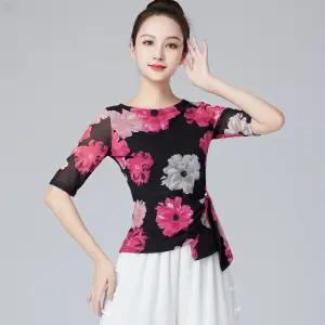 라틴 댄스상의 라인댄스복 사교 여성 방송 줌바 모던 댄스옷