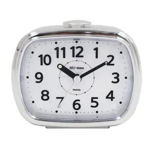 메탈스타일 라이트기능 무소음 알람시계 탁상시계